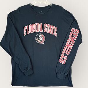Florida State Seminoles FSU Fanatics Long Sleeves Tee Shirt Mens Size XL Black